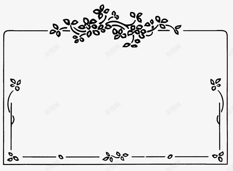 边框图案png免抠素材_88icon https://88icon.com 花纹 边框 长方形 黑色