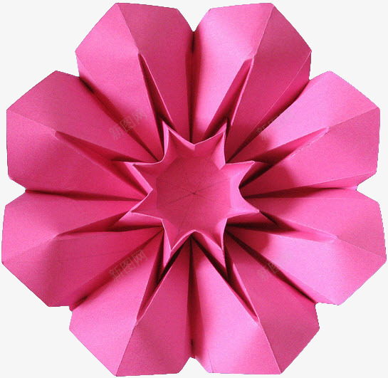 红色花朵折纸png免抠素材_88icon https://88icon.com 手工艺 折纸 红色 纸艺 花朵