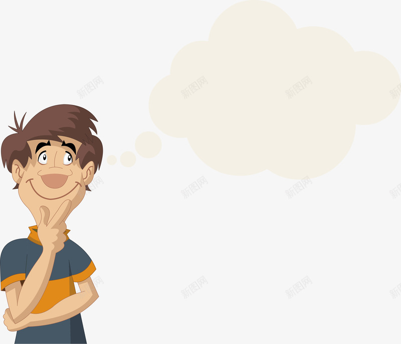 思考动漫人物矢量图ai免抠素材_88icon https://88icon.com 动漫人物 卡通 可爱 思考 思路 矢量图