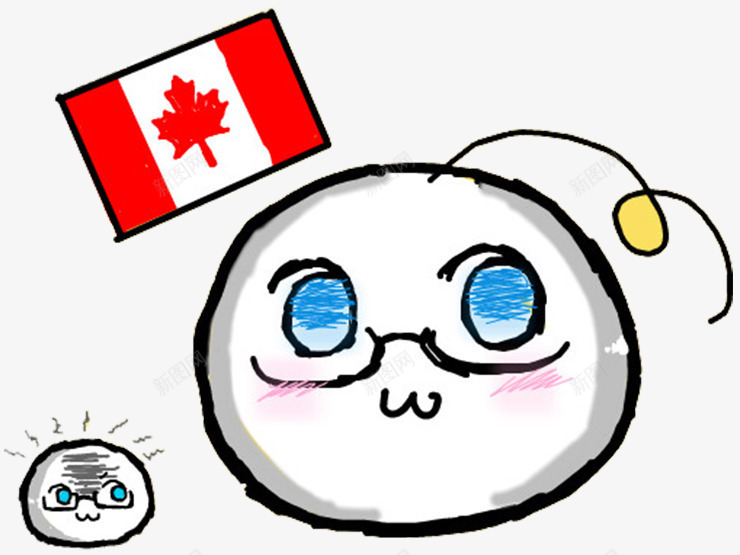 卡通手绘加拿大糯米团子png免抠素材_88icon https://88icon.com 加拿大 卡通 手绘 旗帜 球 糯米 糯米团子 食物