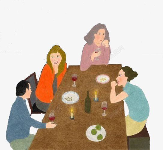 一家人的聚餐png免抠素材_88icon https://88icon.com 一家人 幸福 手绘 聚餐