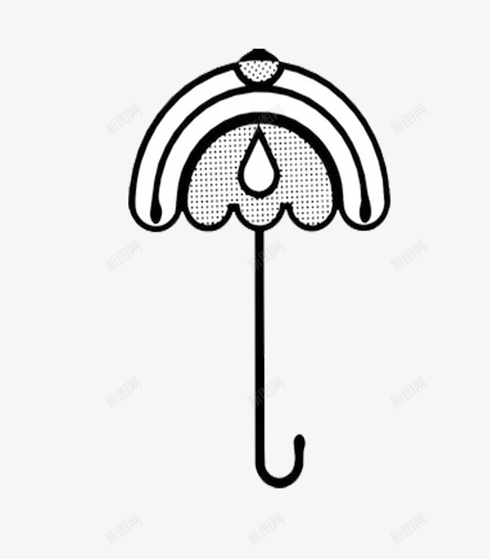 创意生活的品质png免抠素材_88icon https://88icon.com 手绘 抽象 装饰 雨伞 雨滴