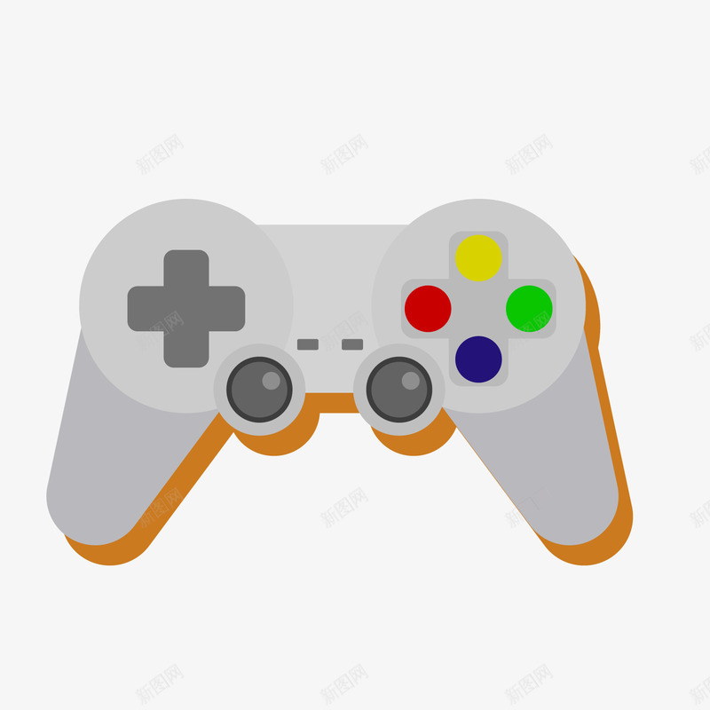 卡通游戏手柄png免抠素材_88icon https://88icon.com 卡通手柄 卡通数码产品 游戏手柄 背景装饰