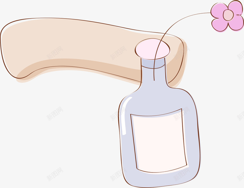 卡通香氛矢量图ai免抠素材_88icon https://88icon.com AI 卡通 手绘 插画 瓶子 线条 美妆 香氛 香水 矢量图