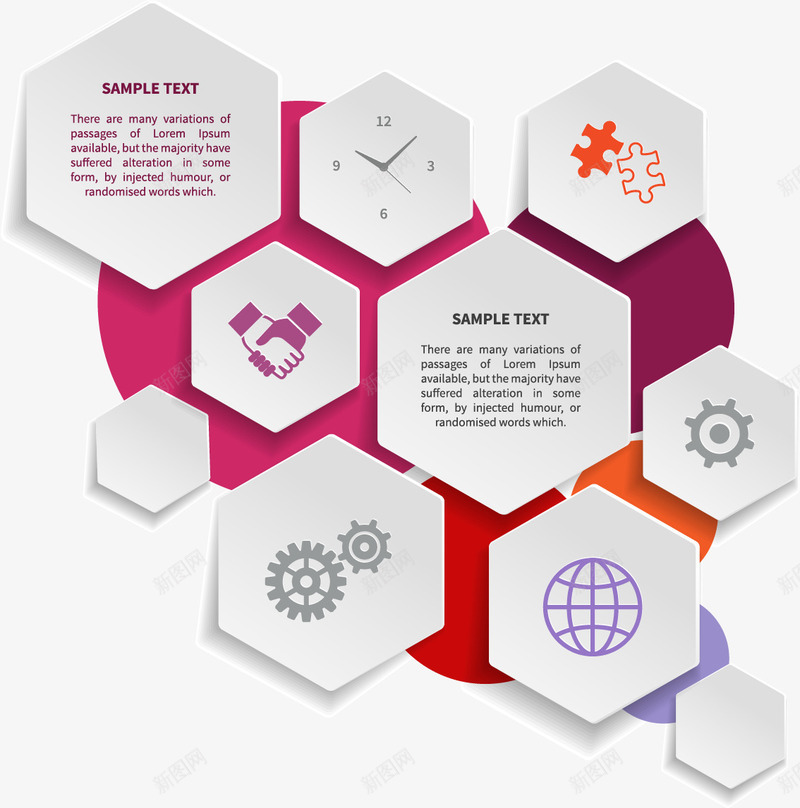 六边形信息图表矢量图eps免抠素材_88icon https://88icon.com 信息图表 六边形 几何 分类 商务 矢量素材 矢量图