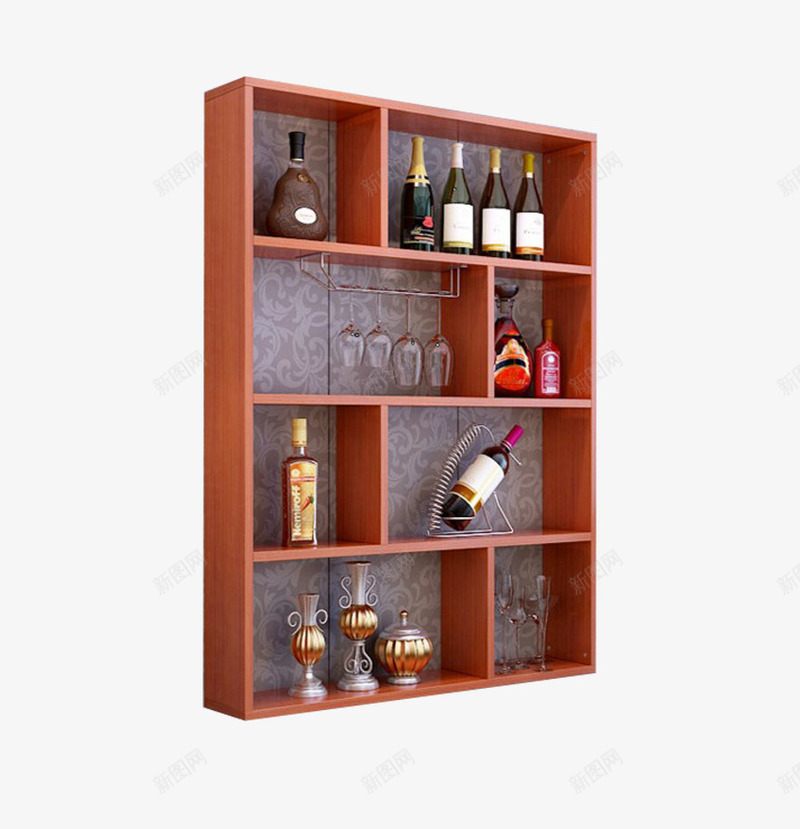 棕红色经典色系酒格png免抠素材_88icon https://88icon.com 书房 免扣 厨房 吊柜 实物图 客厅 棕红色 橱柜 酒架 酒格 高清