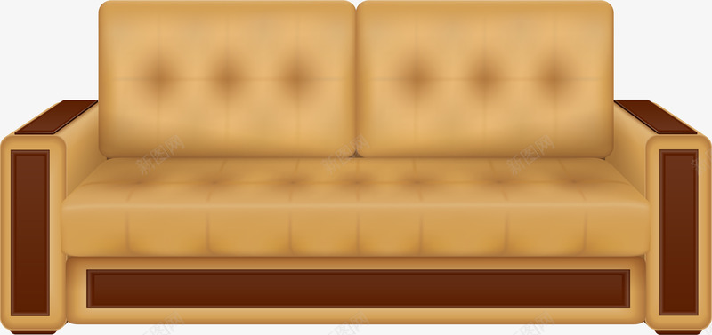 褐色卡通皮质沙发椅png免抠素材_88icon https://88icon.com 家具 家装节 沙发椅 皮椅 皮质沙发 装饰图案 褐色沙发