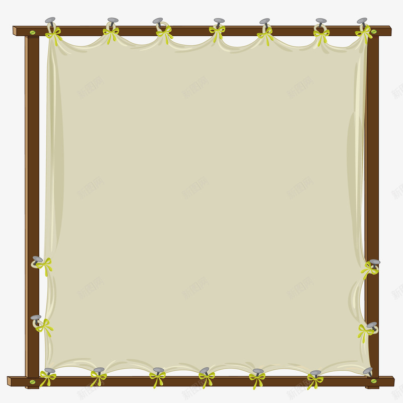 帘子矢量图eps免抠素材_88icon https://88icon.com 帘子 扁平 打结 捆绑 木框 正方形 背景 装饰 矢量图