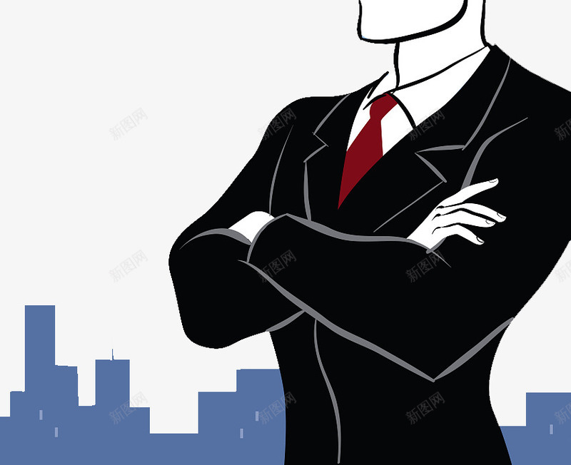 装饰插图双手抱胸的职业人物png免抠素材_88icon https://88icon.com 人物插图 双手抱胸 城市 城市背景 职业人物 装饰插图 西装革履