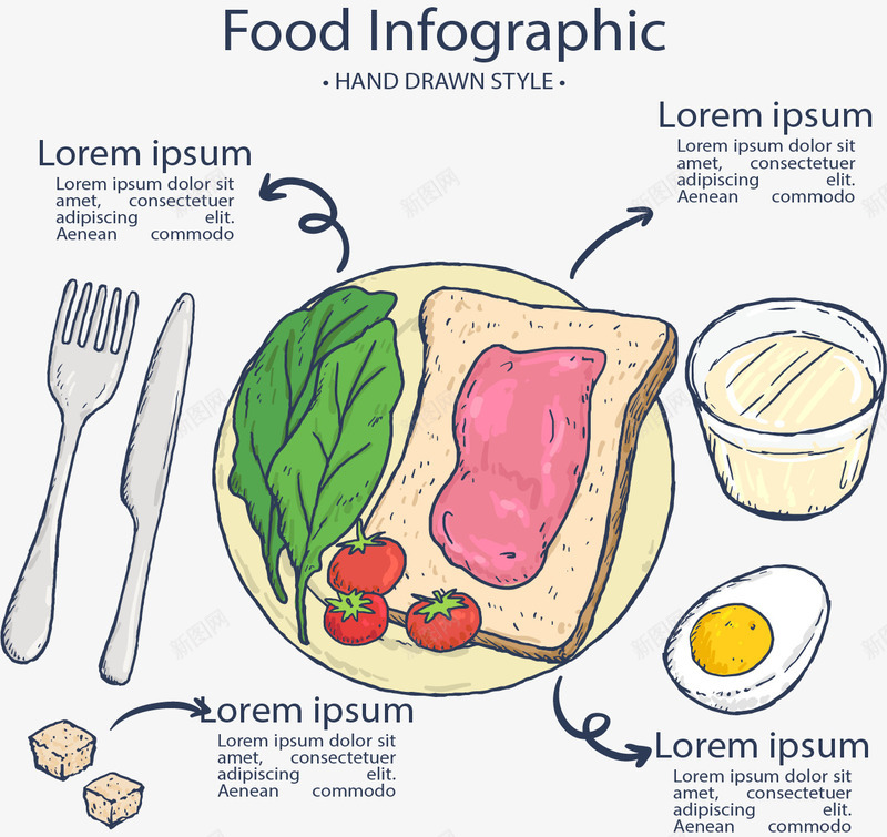 食物营养成分信息图表png免抠素材_88icon https://88icon.com 信息图表 分类 手绘 营养美食 食物成分