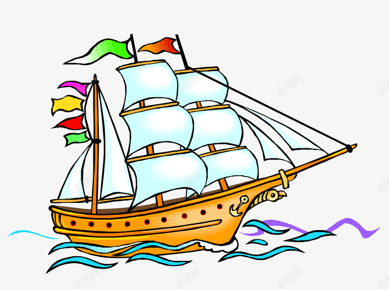 航行的船只png免抠素材_88icon https://88icon.com 卡通 卡通船 卡通货船 小船 木质 白色船只 航海 航行 船 船运 货运 轮船