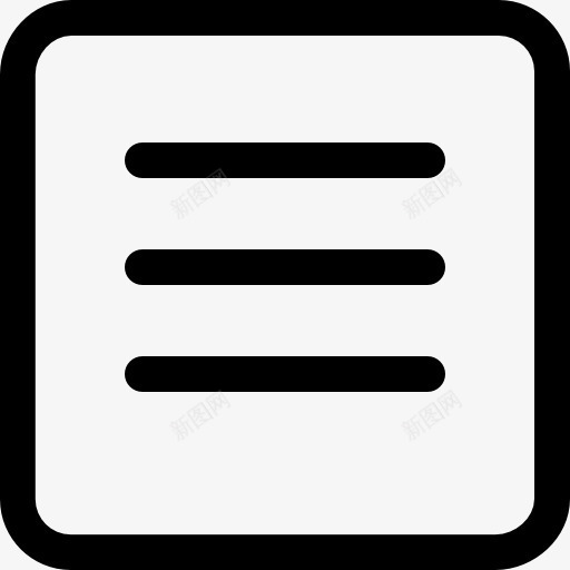 菜单的方形按钮图标png免抠素材_88icon https://88icon.com 三 大杯子线 广场 按钮 界面 符号 线条 菜单