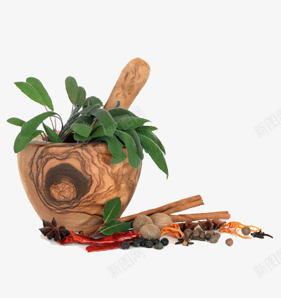 木头钵png免抠素材_88icon https://88icon.com 环保 花纹 草药