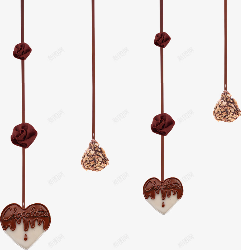 卡通手绘巧克力心形甜品png免抠素材_88icon https://88icon.com 咖啡色 巧克力 心形 玫瑰花