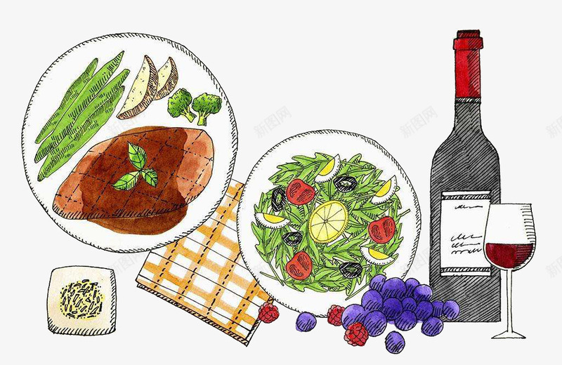 西餐红酒搭配素描图案png免抠素材_88icon https://88icon.com 彩绘 搭配 素描风格 红酒 红酒素描 装饰图案 西餐
