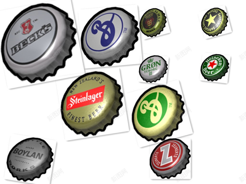 瓶盖合集png免抠素材_88icon https://88icon.com 瓶盖 盖子 酒盖