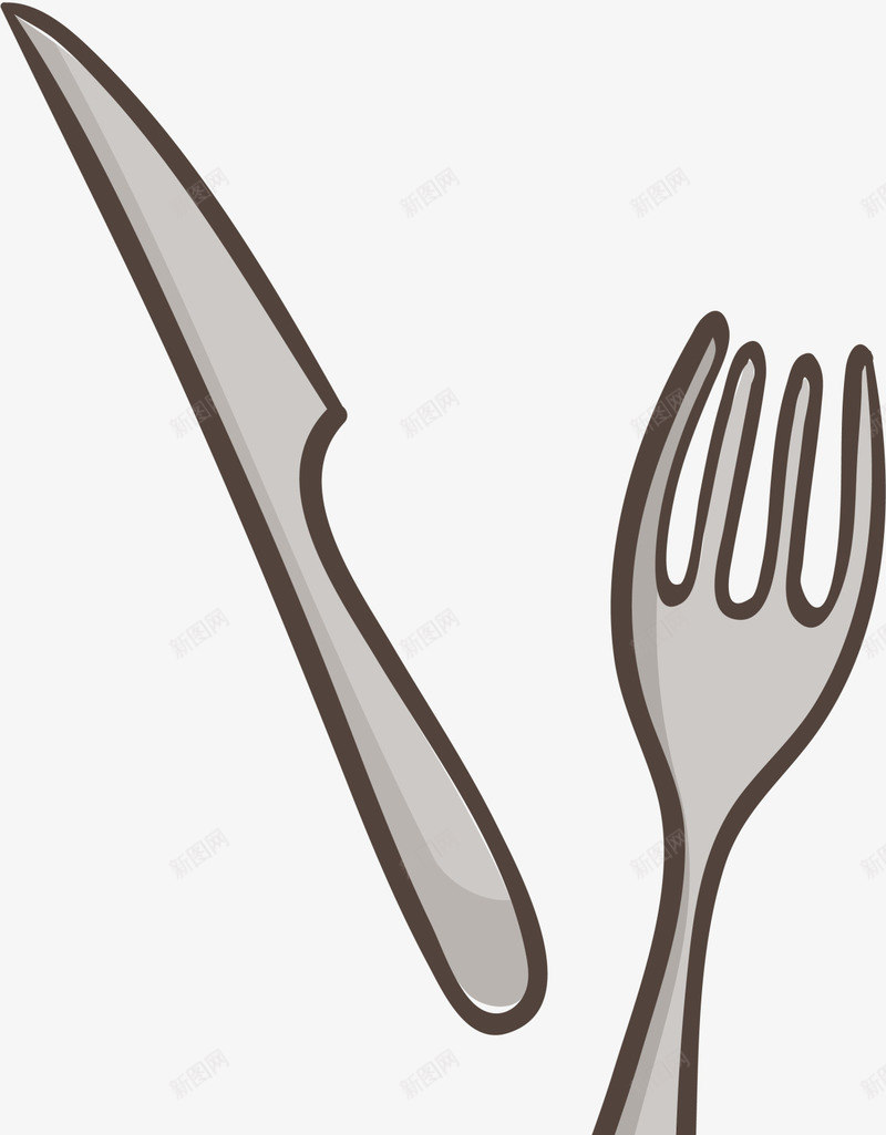 灰色简约刀叉餐具png免抠素材_88icon https://88icon.com 刀叉 春游 灰色餐具 美食 踏青 郊游 野炊 野餐