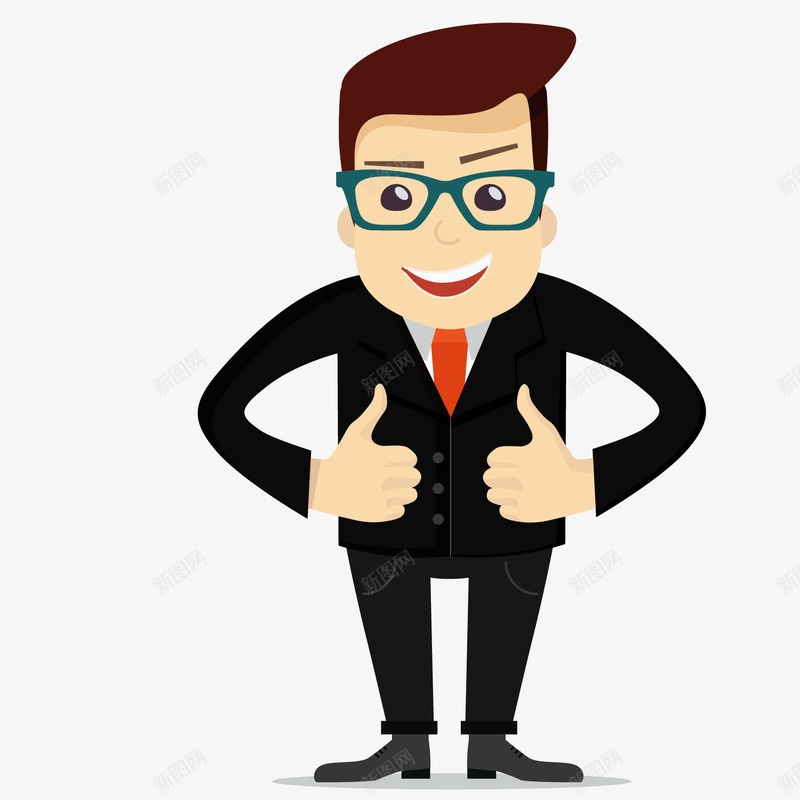 商务点赞png免抠素材_88icon https://88icon.com 商业 夸奖 男性 精英