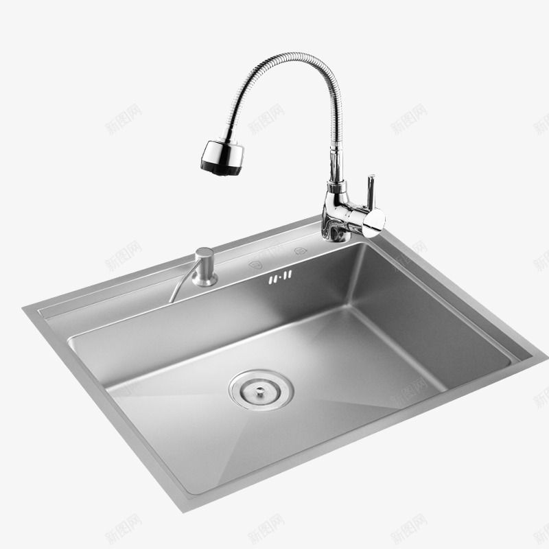 方形手工抗菌水槽png免抠素材_88icon https://88icon.com 304不锈钢单槽 产品实物 厨房洗菜盆 方形手工抗菌水槽 洗碗槽 纳米水槽