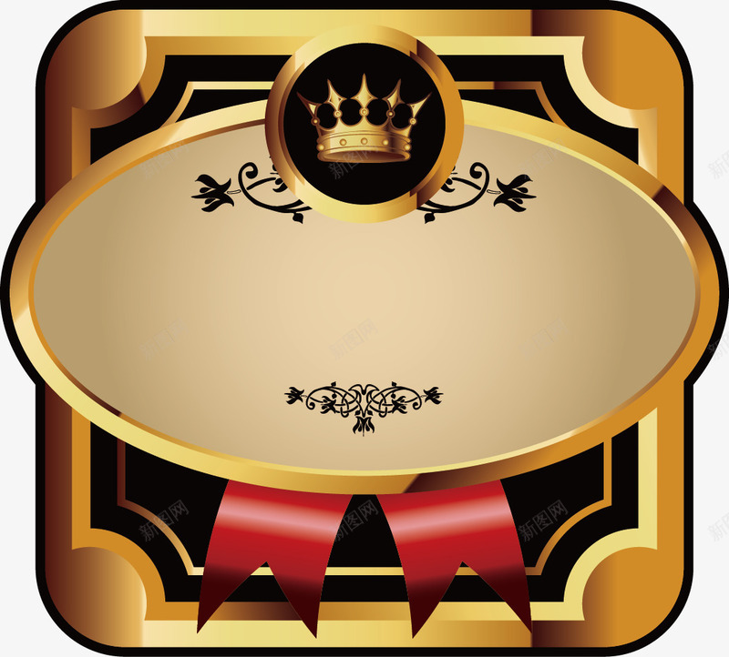 金色经典花边矢量图ai免抠素材_88icon https://88icon.com 古典纹样 徽章 欧式标贴图片素材 矢量古典金色花纹样式 豪华 金色花纹经典花边 矢量图