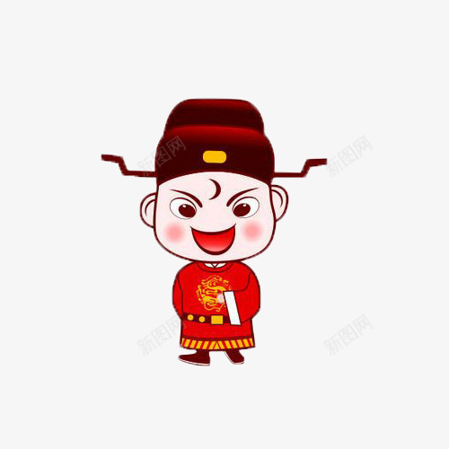 穿红色官服的包大人卡通造型png免抠素材_88icon https://88icon.com 包大人 包青天 卡通造型 官服 红色 衙门