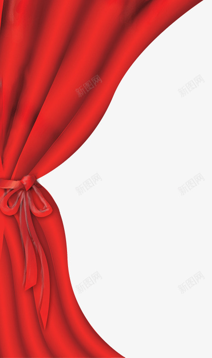 窗帘png免抠素材_88icon https://88icon.com 帘子 窗帘 红色布块