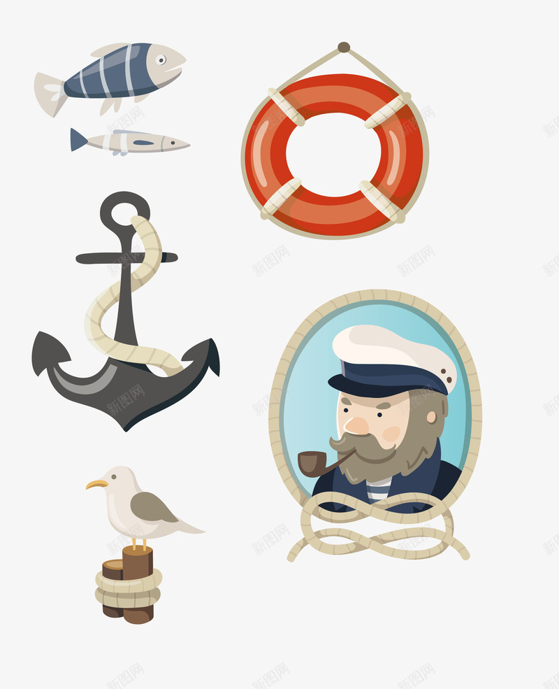 航海元素png免抠素材_88icon https://88icon.com 小鸟 矢量游泳圈 矢量男人 航海元素