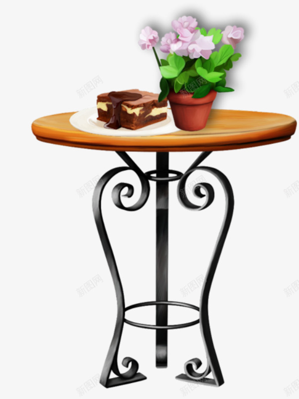 手绘卡通下午茶桌子png免抠素材_88icon https://88icon.com 下午茶 手绘 花卉 蛋糕