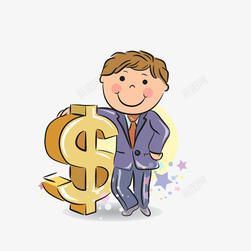 商业性质卡通人物赚钱png免抠素材_88icon https://88icon.com 人物 卡通 商业 赚钱