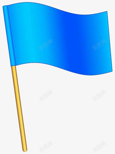 蓝色竖旗png免抠素材_88icon https://88icon.com 几何 卡通 手绘 旗帜 渐变色 矢量旗帜 竖旗 蓝色