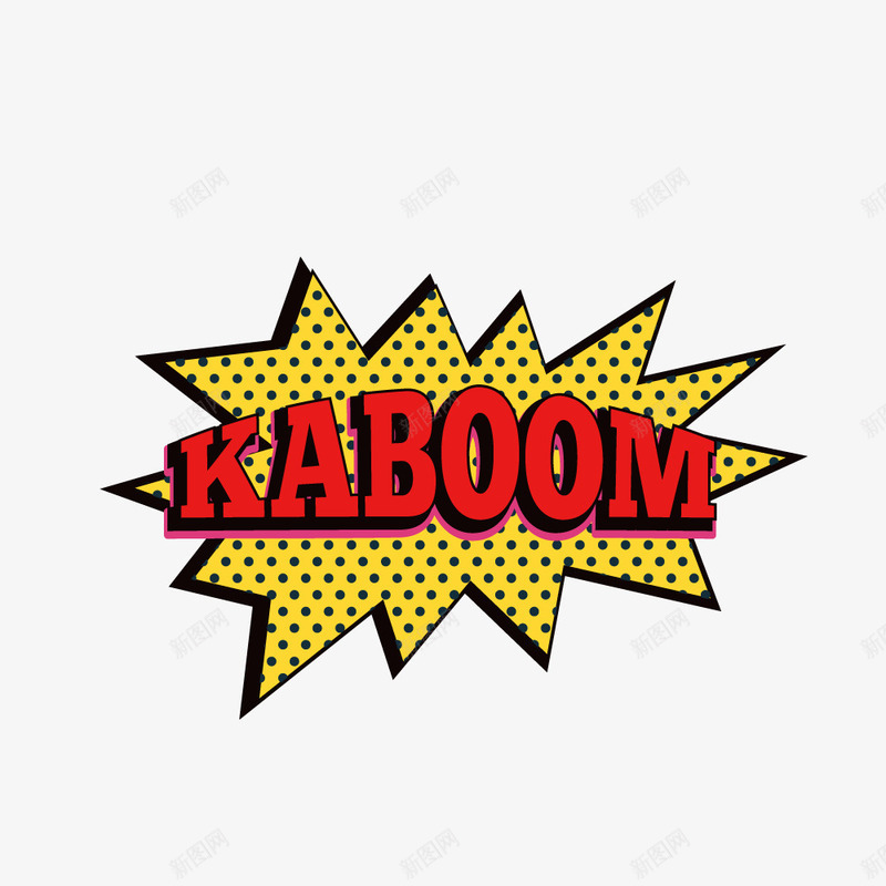 BOOM漫画风文字气泡png免抠素材_88icon https://88icon.com 卡通 文字气泡 文字装饰 漫画风 点状 黄色