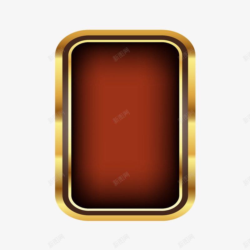 方形金色边框淘宝装饰标png免抠素材_88icon https://88icon.com 方形金色边框淘宝装饰标签矢量
