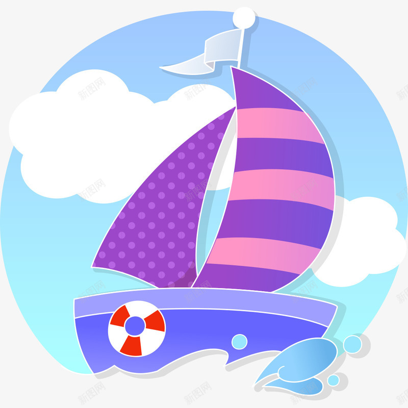 航船标志png免抠素材_88icon https://88icon.com 标志 水浪 航海 航船 轮船