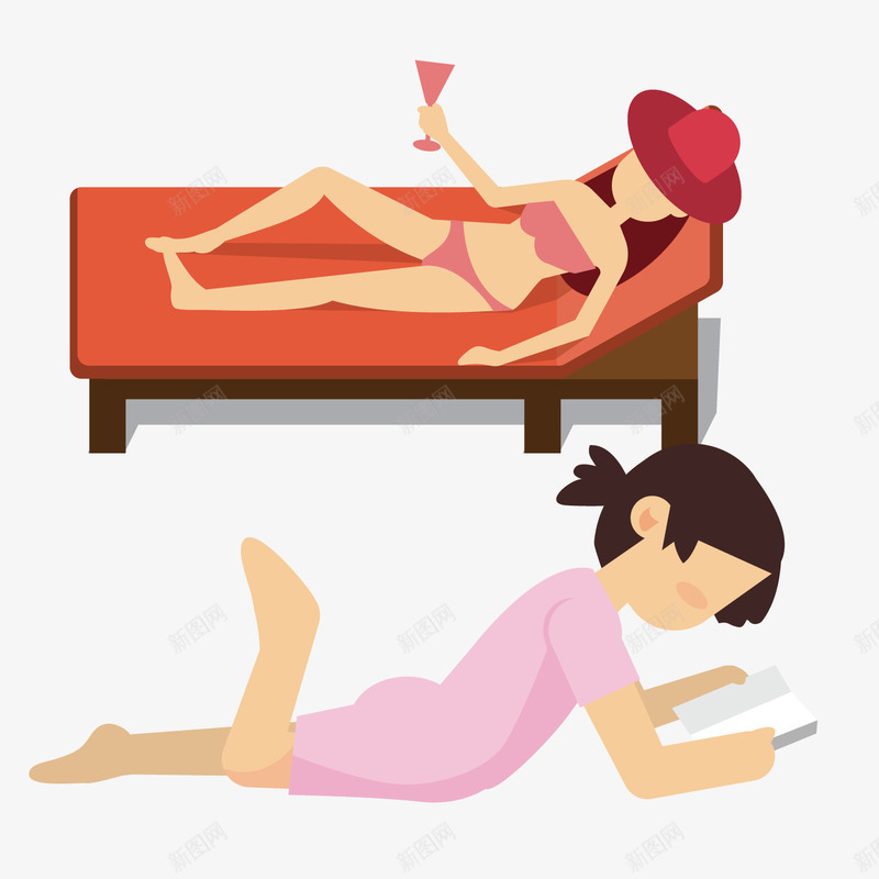 扁平化认真学习看书的人矢量图ai免抠素材_88icon https://88icon.com 学习 扁平 比基尼 沙发 矢量图 认真 认真学习