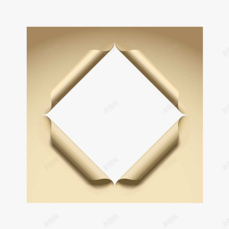 撕开的方形卷子png免抠素材_88icon https://88icon.com 卷子 撕开 方形