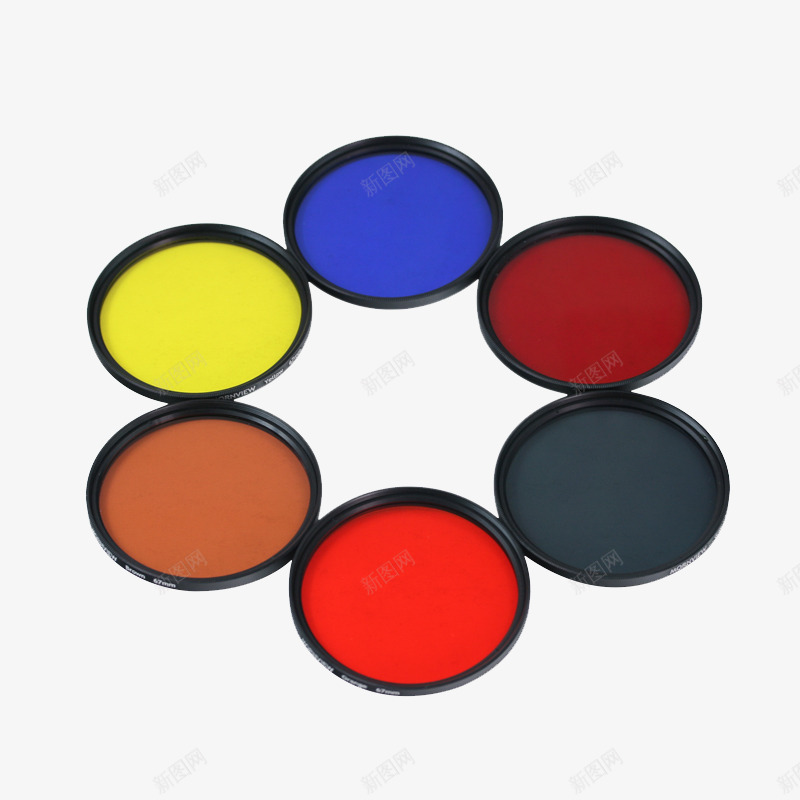 圆形六色超薄滤镜png免抠素材_88icon https://88icon.com 产品实物 免抠 免抠素材 六色 圆形 数码 滤镜 超薄