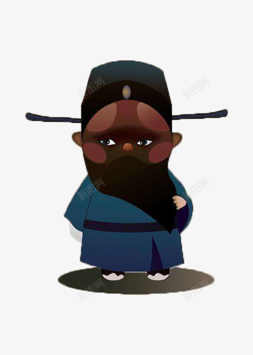 黑脸包青天卡通造型png免抠素材_88icon https://88icon.com 包大人 包青天 卡通造型 官服 黑脸
