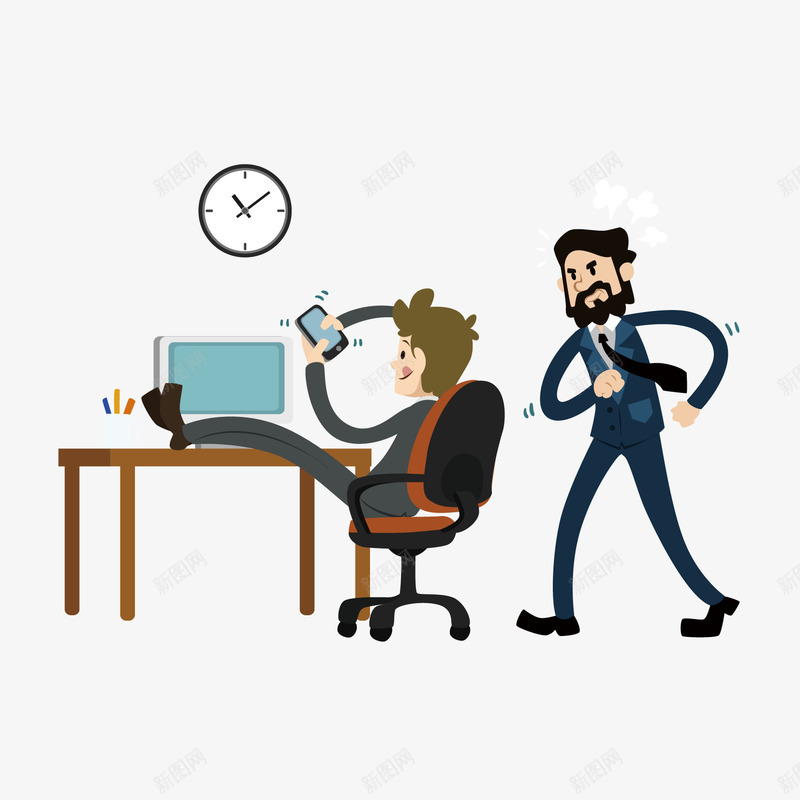 卡通办公png免抠素材_88icon https://88icon.com 上班 办公 商业人物 手绘 玩游戏