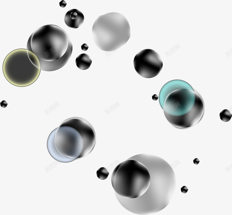 黑色圆形漂浮装饰球形png免抠素材_88icon https://88icon.com 圆形 漂浮 球形 装饰 黑色