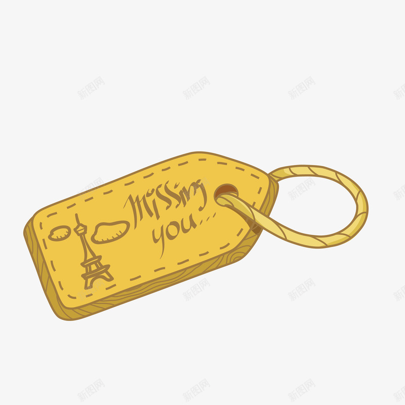 手绘吊牌png免抠素材_88icon https://88icon.com 创意 卡通 吊牌 手绘 木制 橘色绳子 水彩 牌子 铁塔