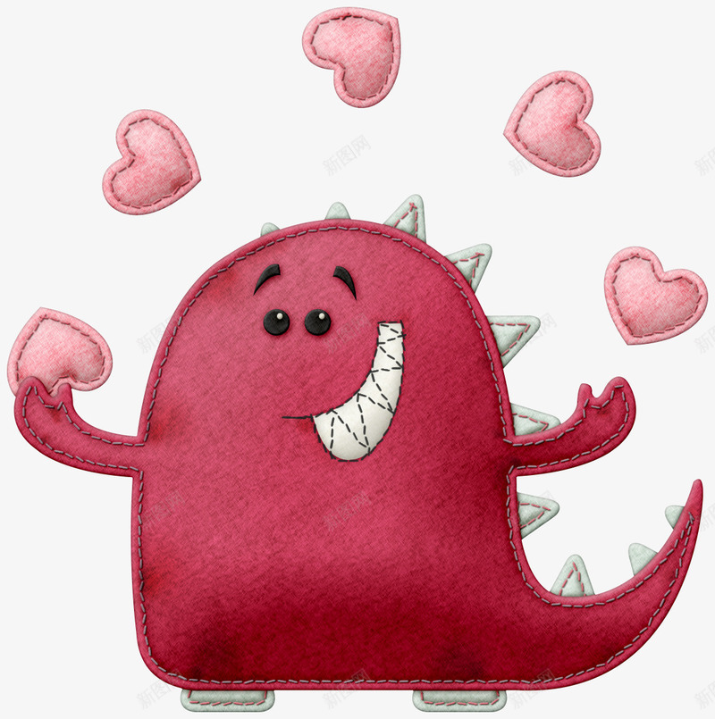 怪兽png免抠素材_88icon https://88icon.com 卡通动物 怪兽 爱心 红心