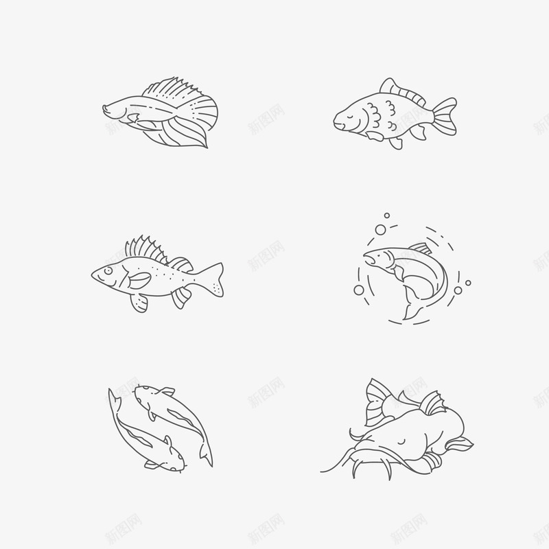 动物鱼类大海小鱼集矢量图eps免抠素材_88icon https://88icon.com 免抠图PNG 动物 图集 大海 小鱼 鱼类 矢量图