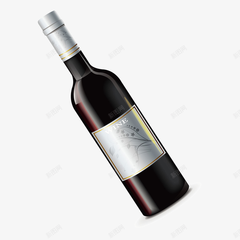 红酒png免抠素材_88icon https://88icon.com 矢量素材 矢量红酒 矢量红酒瓶 红酒瓶 红酒瓶素材