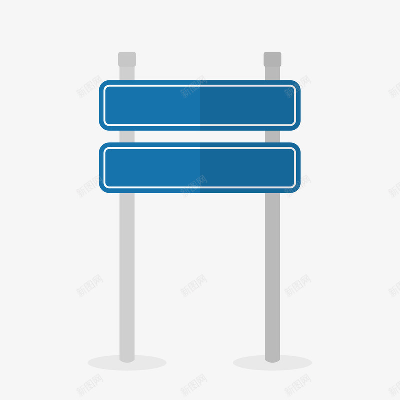 蓝色卡通告示牌png免抠素材_88icon https://88icon.com 卡通告示牌 文案背景 背景装饰 蓝色 路牌