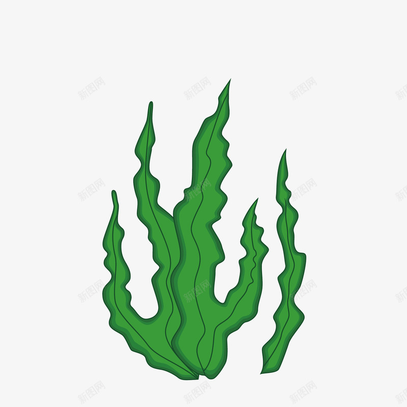 绿色海带png免抠素材_88icon https://88icon.com 植物 海带 素材 绿色