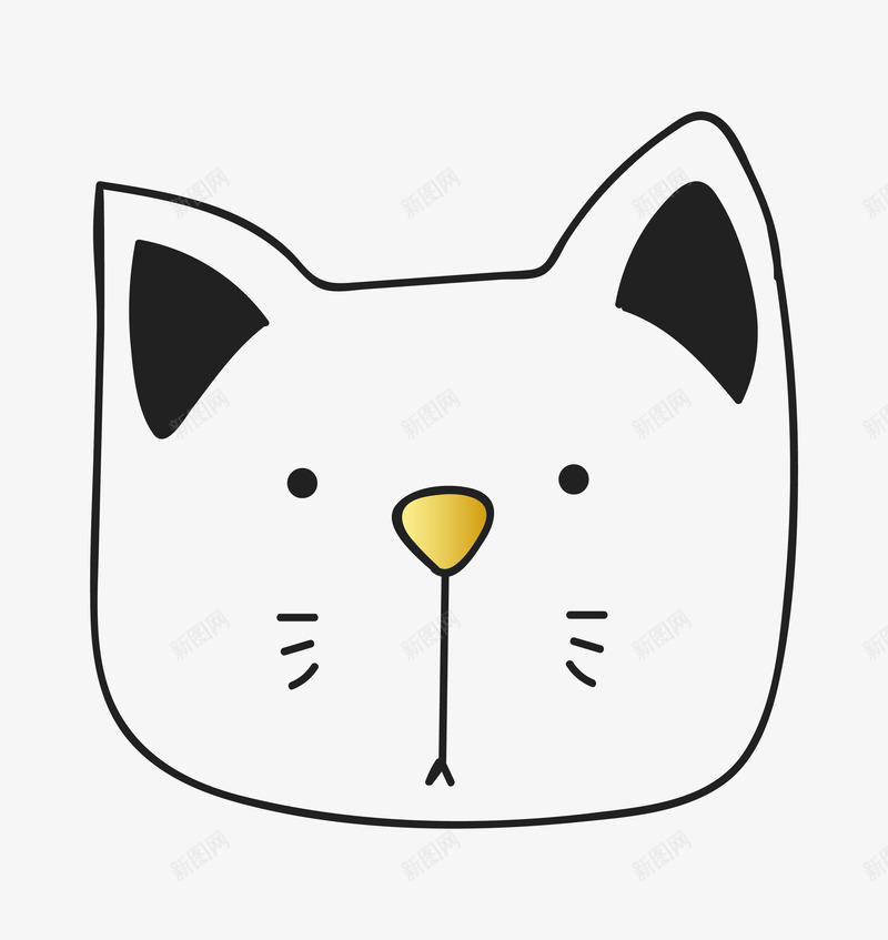 卡通手绘猫咪头像png免抠素材_88icon https://88icon.com 创意 动漫动画 卡通猫咪 手绘 猫咪头像 艺术