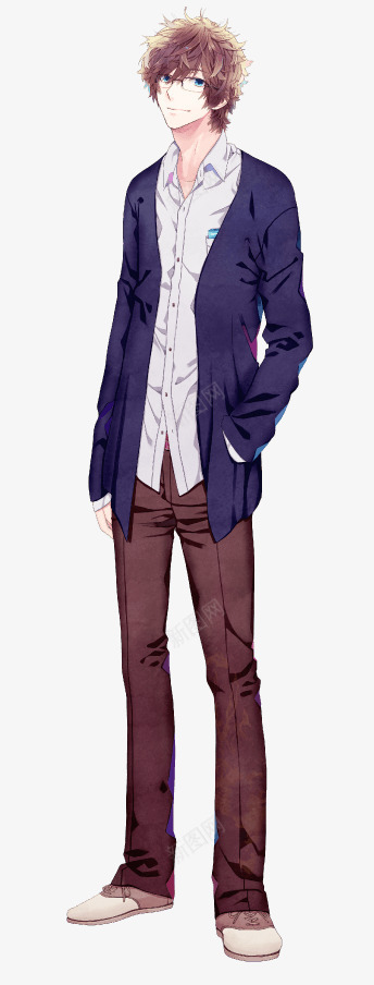 卡通戴眼镜男孩png免抠素材_88icon https://88icon.com 卡通 图片 男孩 眼镜