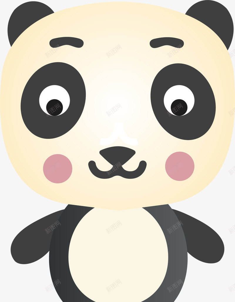 黑白色卡通熊猫png免抠素材_88icon https://88icon.com 动物园 卡通动物 清新熊猫 熊猫 装饰图案