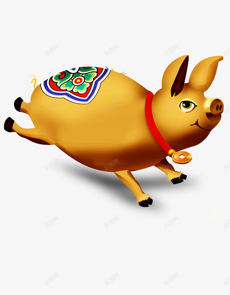 新年金猪报喜来啦png免抠素材_88icon https://88icon.com 中国风 喜庆 小猪报喜 新年快乐 猪年大吉 金色