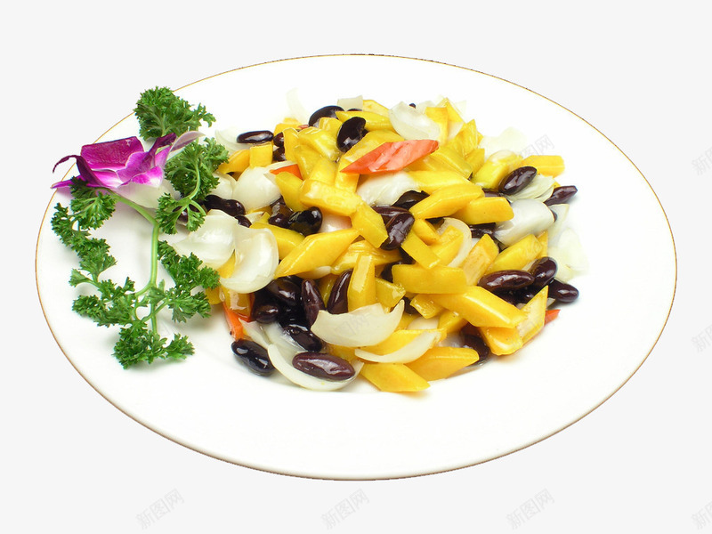 百合红腰豆png免抠素材_88icon https://88icon.com 传统美食 家常菜 特色菜 菜品 金瓜百合红腰豆 餐饮美食